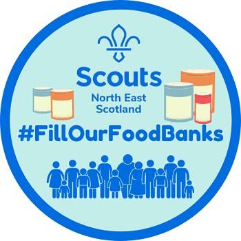 North East Scotland Scouts #FillOurFoodbanks logo