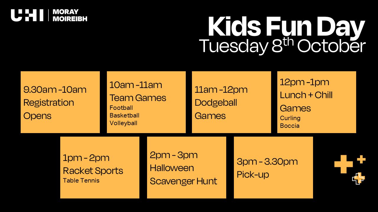 Graphic of the Kids Fun Day Agenda